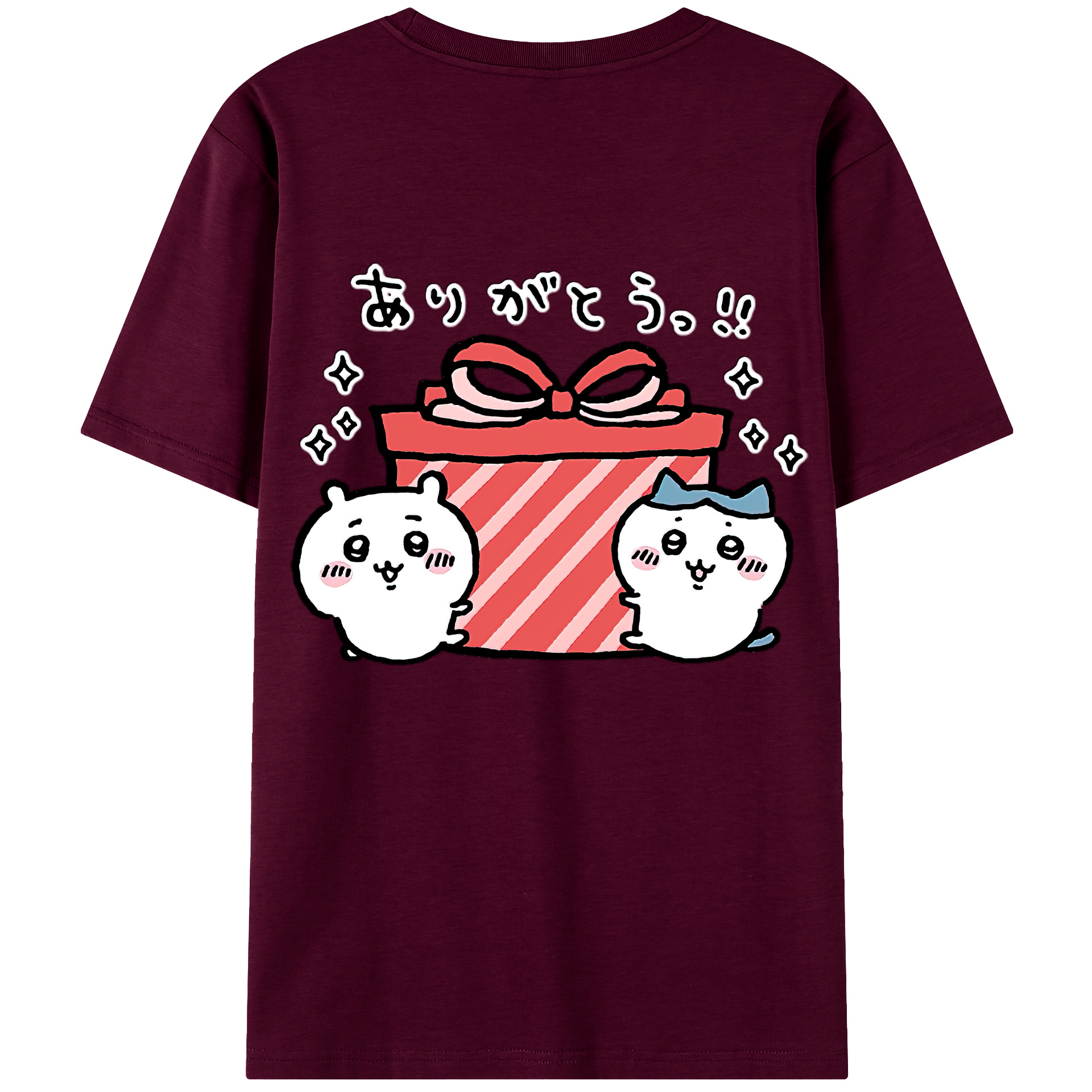 （画像用） ちいかわ ハチワレ Chii-kawa hachiware レディース半袖Tシャツ(バックプリント)
